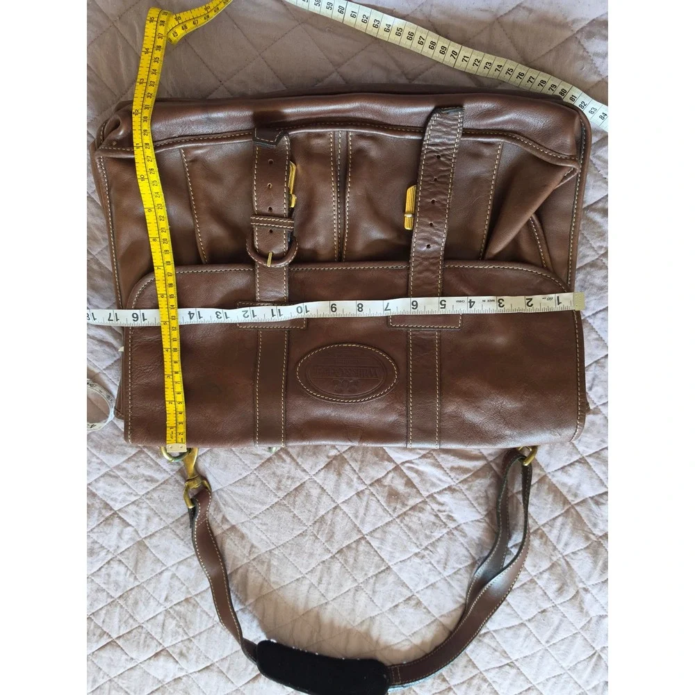 Willis & Geiger VTG Heritage Preppy Officecore Brown Leather Pockets Briefcase